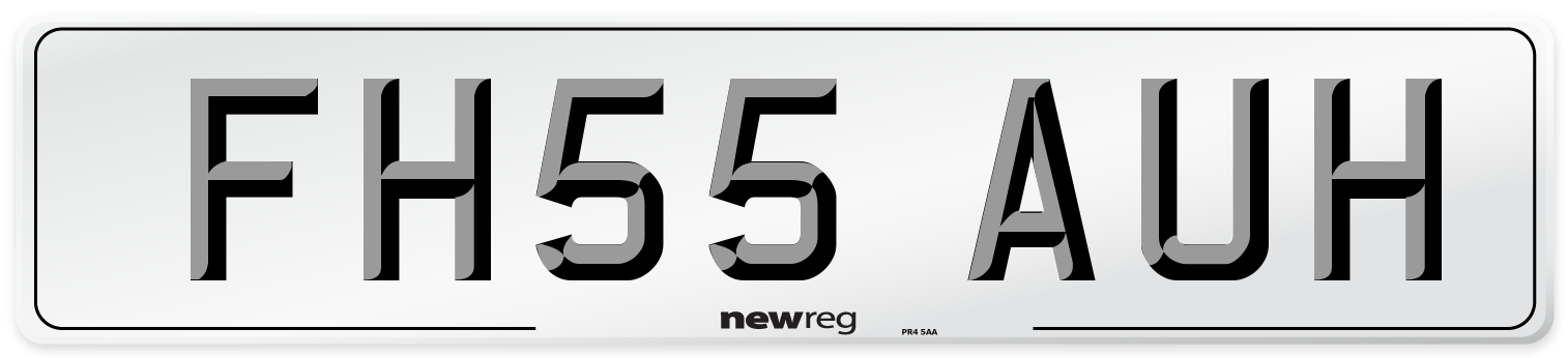 FH55 AUH Number Plate from New Reg
